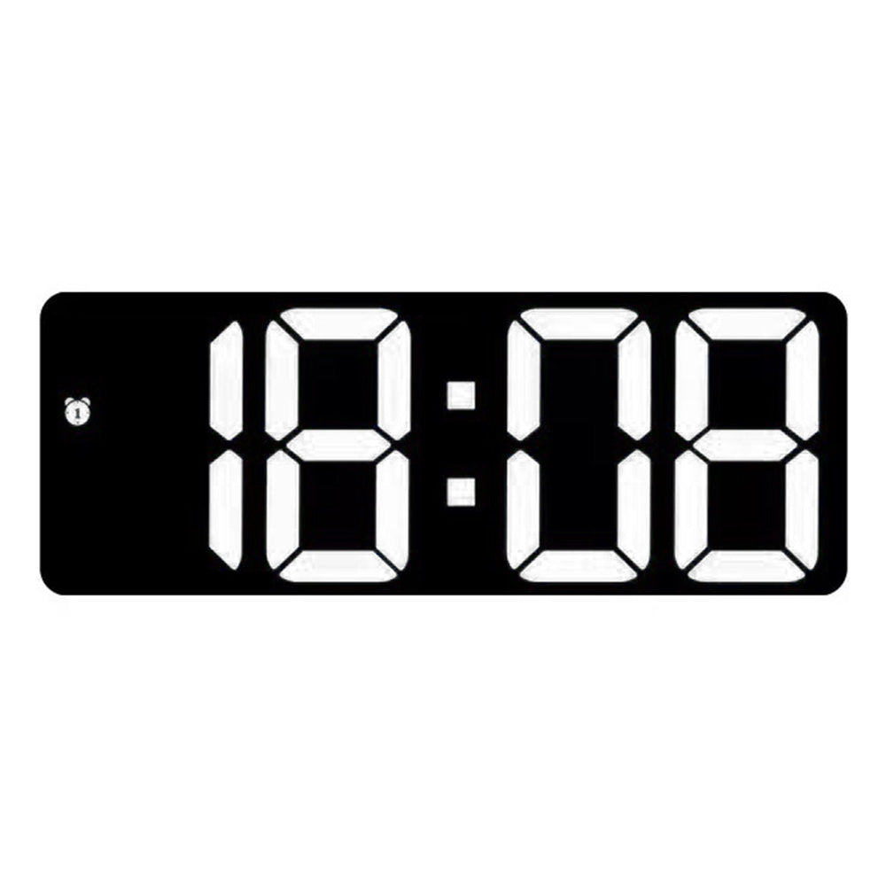 Digital Desk Alarm Clock with Temperature Date - White