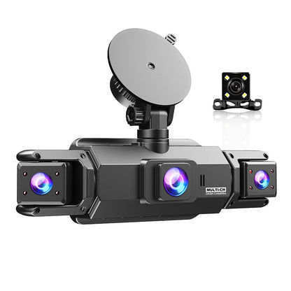 4-Channel Dash Cam Front Rear Left Right Car Camera with App Control and G-Sensor