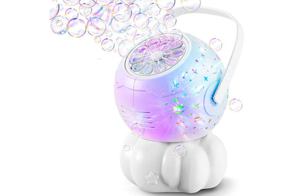 USB-C Rechargeable Bubble Machine with Colorful LED Light Party Birthday Toys