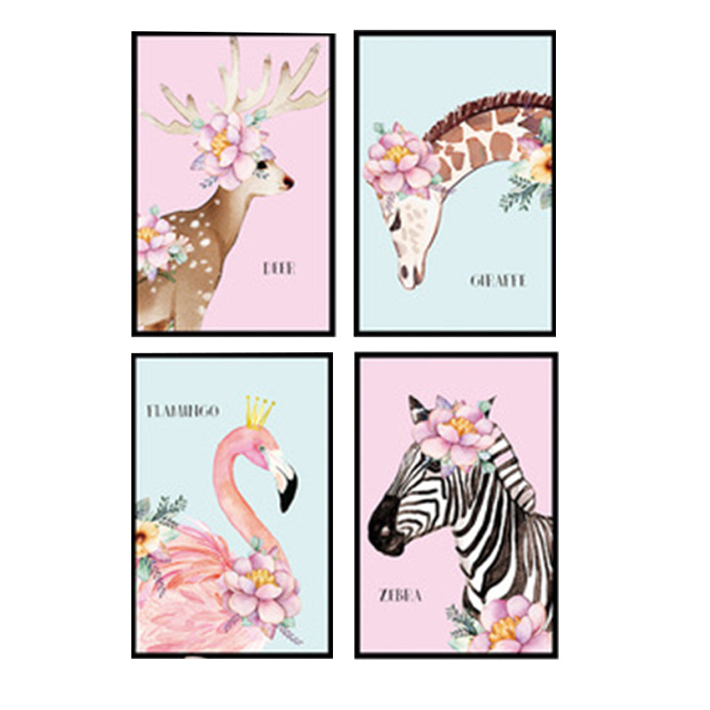 Plants Animals Wall Paper Wall Muralcreative Wall Stickers -Pink
