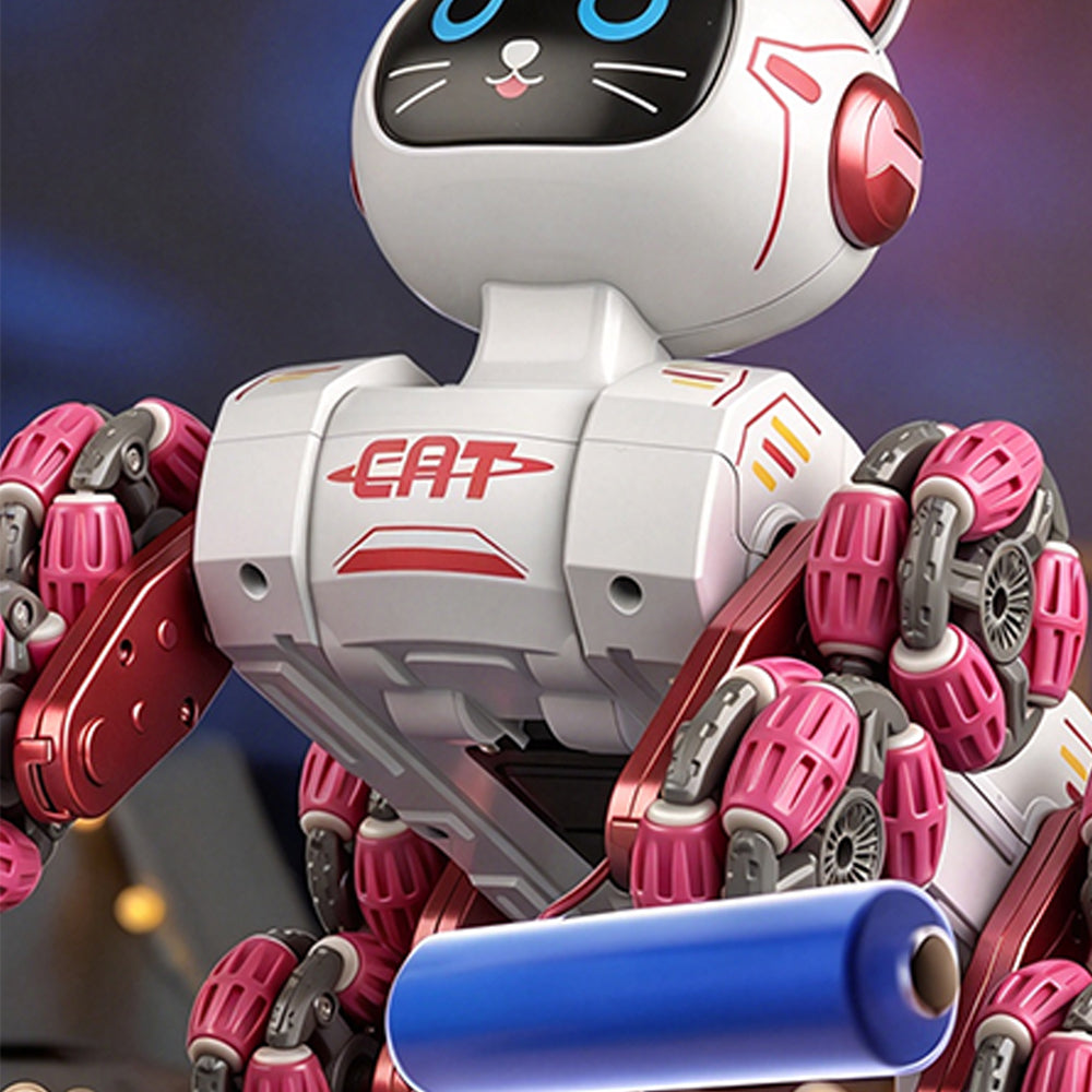 Smart Robot Cat 8 Wheel Gesture Sensing Smart Toy Cat - Pink