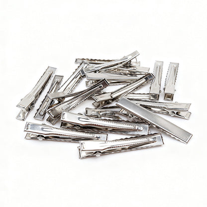 100-Pack Silver Metal Hair Clips for Kids and Women DIY Craft Hairpins L