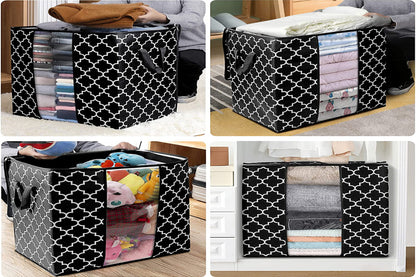 3 Pack Large Blanket Clothes Organization and Storage Bags Containers