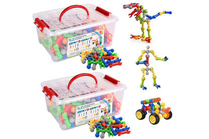 340Pcs Building Toys for  Toy Box Storage Building Blocks Christmas Gifts Birthday Gifts for Boys Girls