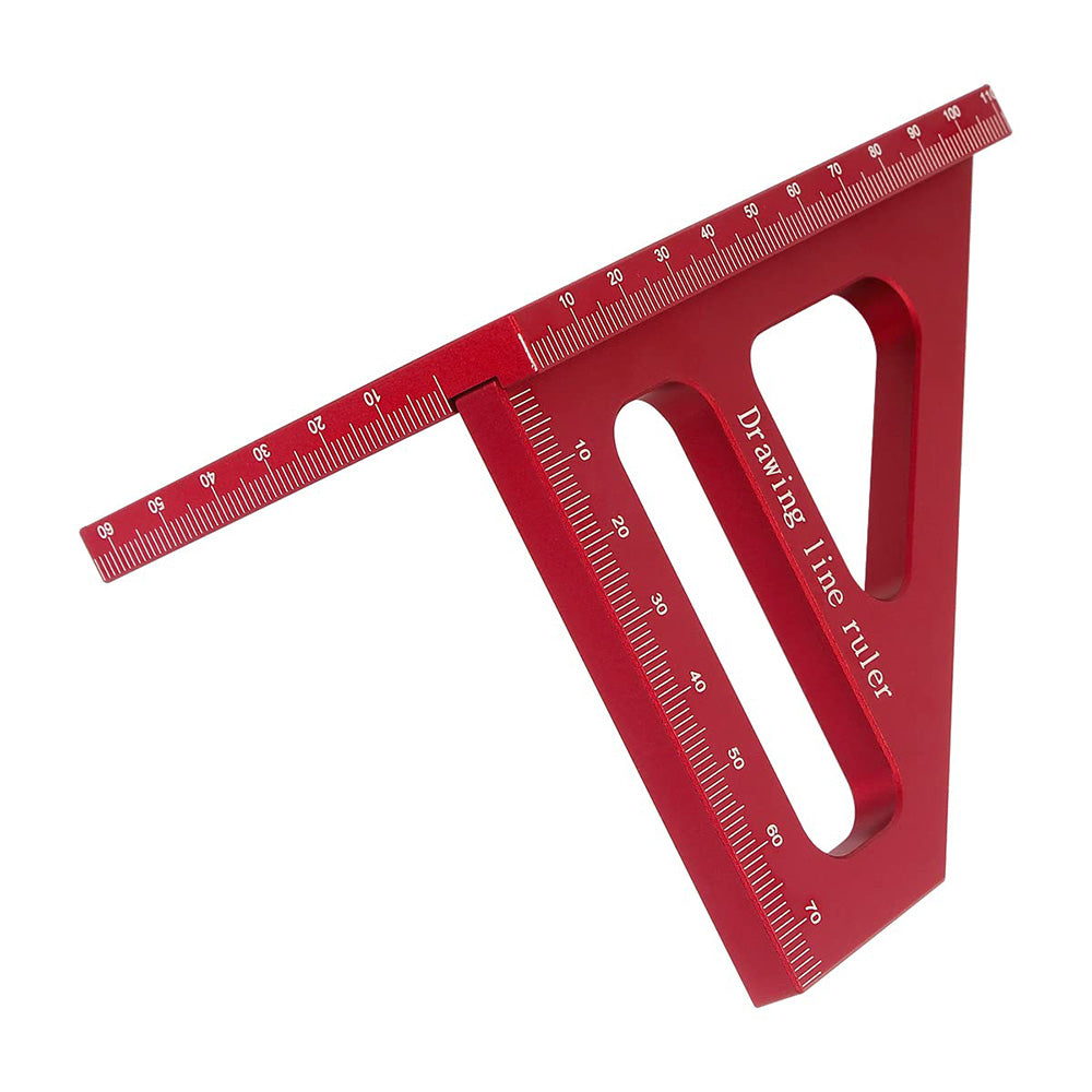 Multi-Angle Measuring Ruler Kit 45/90 Degree Aluminum Alloy Protractor Drawing Line Miter Triangle Tool for Woodworking