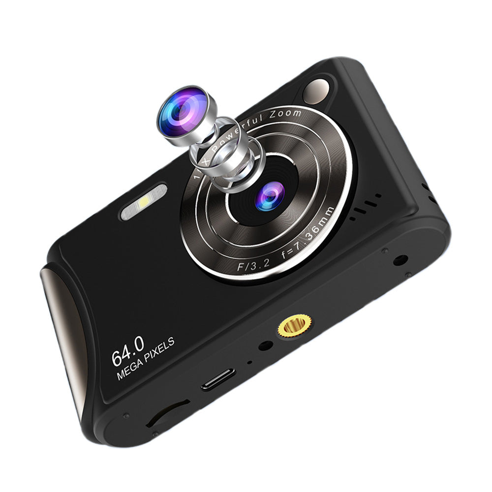 2.4-Inch Digital Point & Shoot Camera with 16X Zoom for Teens and Beginners Black