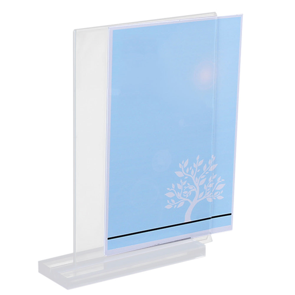 3Pcs Acrylic Sign Holder Clear Menu Stand Vertical Flyer Display for Restaurants