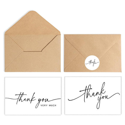 40 Thank You Cards with 40 Envelopes and 42 Stickers