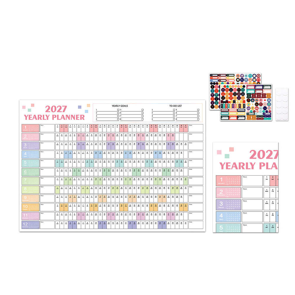 2027 Full Year Wall Calendar - Style2