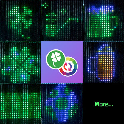 Smart Curtain Lights ¨C 400 LEDs Color-Changing Dynamic DIY Light String with Music Sync Style 2