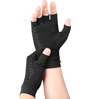 Copper Infused Compression Arthritis Gloves Wrist Finger Joint Pain Relief for Men Women