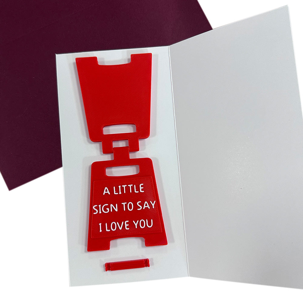 2Pcs A Little Sign to Say I Love You Mini Ornament Plaque for Home Desk Decoration