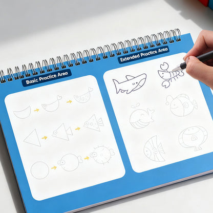 Special Grooved Handwriting Practice Books with 10 Refills