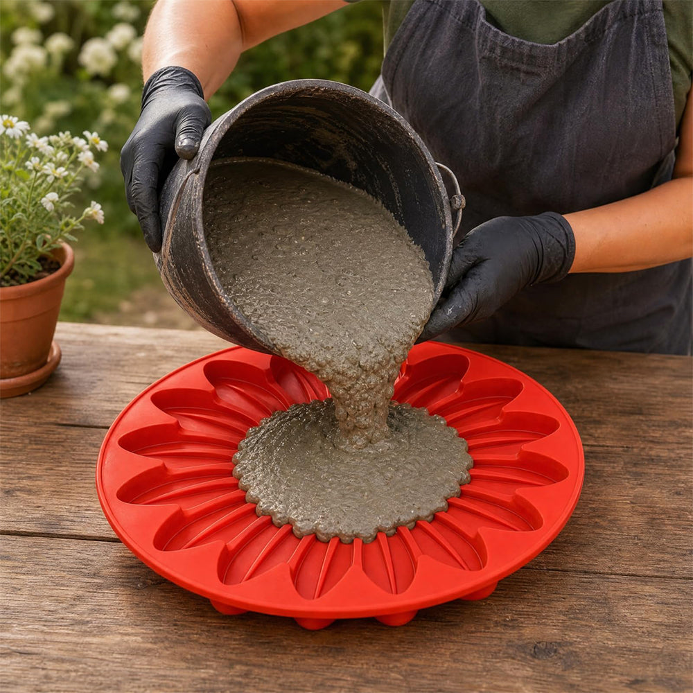 Concrete Molds Stepping Stone Mold for Garden Path - Sunflower