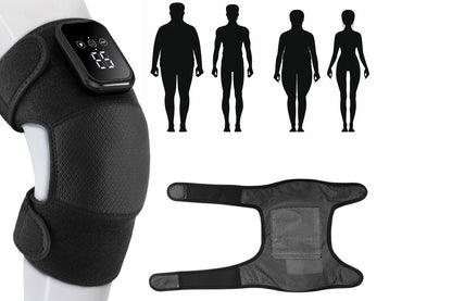 Knee Massager with Heat Vibration Electric Heated Knee Brace with 3 Heat Levels