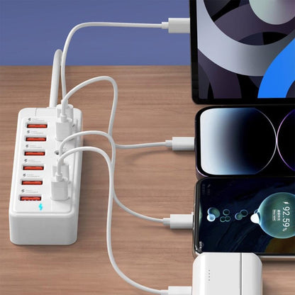 12 Port Hub Docking Station 66W Fast Charging Desktop Hub