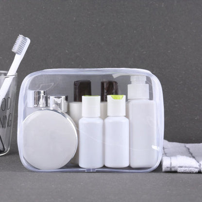 Portable Clear Makeup Bag Zipper Transparent Travel Storage Pouch Cosmetic Toiletry Bag