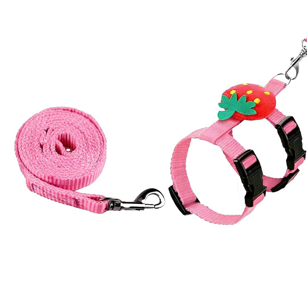 4Pcs Adjustable Rabbit Leash and Harness Set with Vest Style for Small Pets