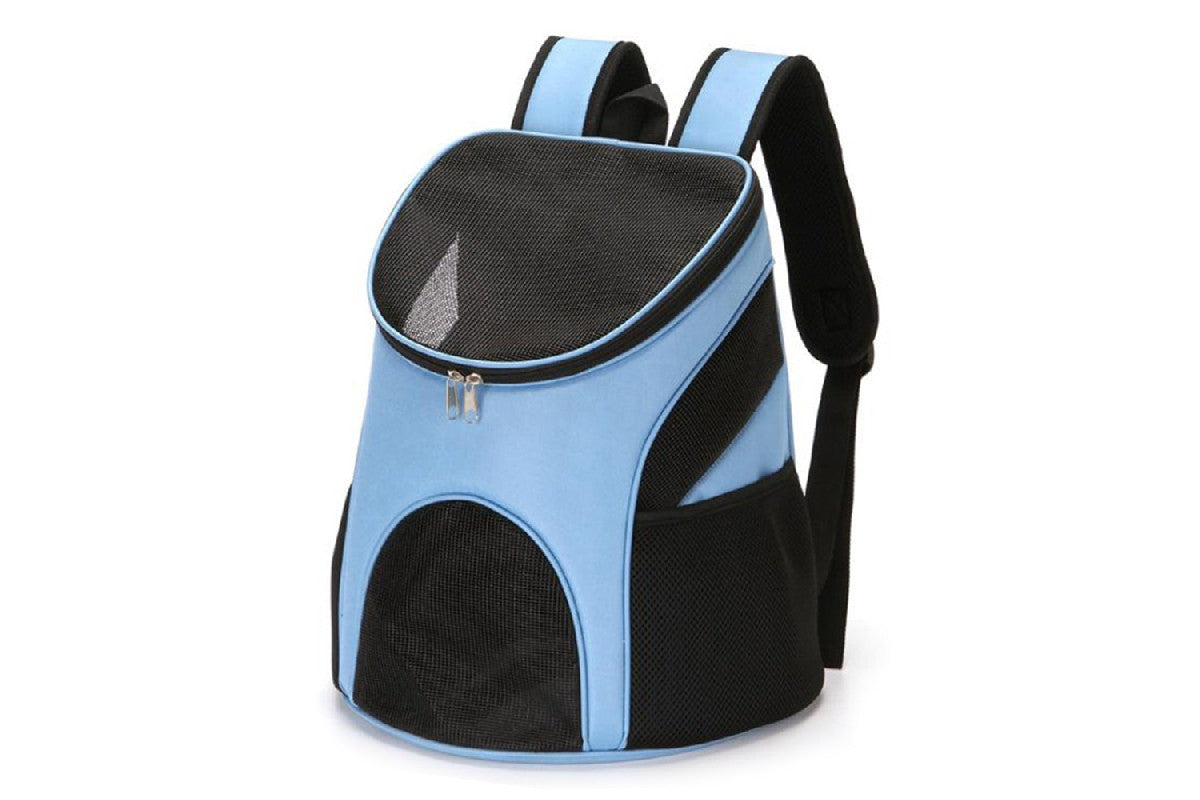 Portable Travel Ventilated Design Breathable Pet Carrier Backpack For Dog And Cat-Blue