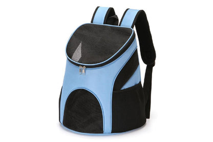 Portable Travel Ventilated Design Breathable Pet Carrier Backpack For Dog And Cat-Blue