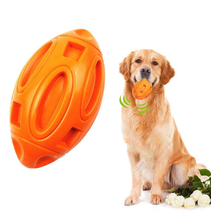 Puppy Chew Ball With Squeaker Dog Chew Toys Squeaky Dog Toys For Aggressive Chewers Orange