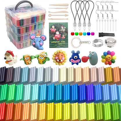 82-Color Air Dry Clay Modeling Set for Kids with Sculpting Tools