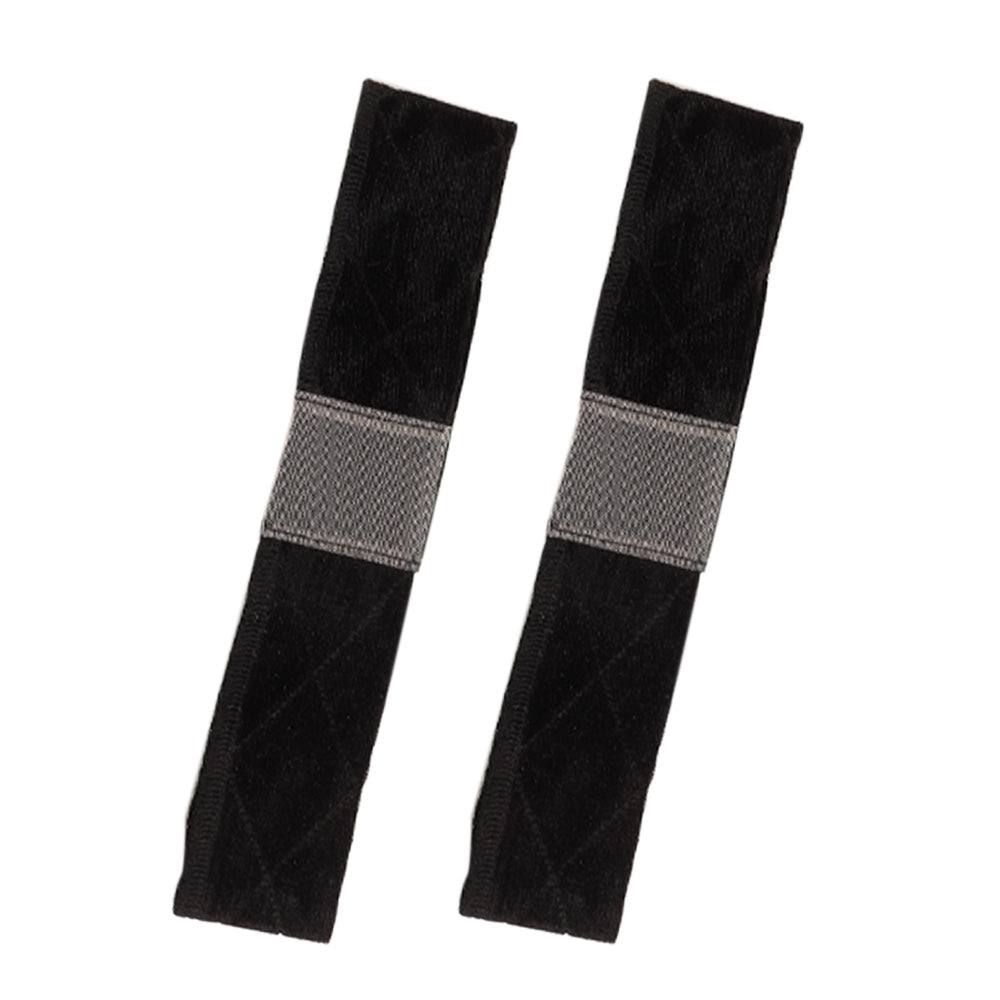 2 Piece Adjustable Velvet Wig Grip Headbands-Black