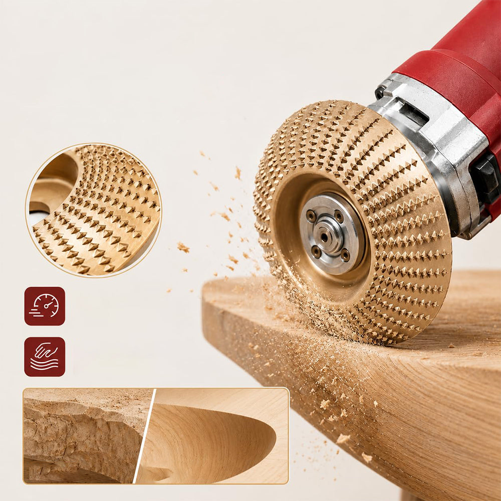 6Pcs Angle Grinder Sanding Discs 100mm Carbon Steel Wood Polishing Wheel Set