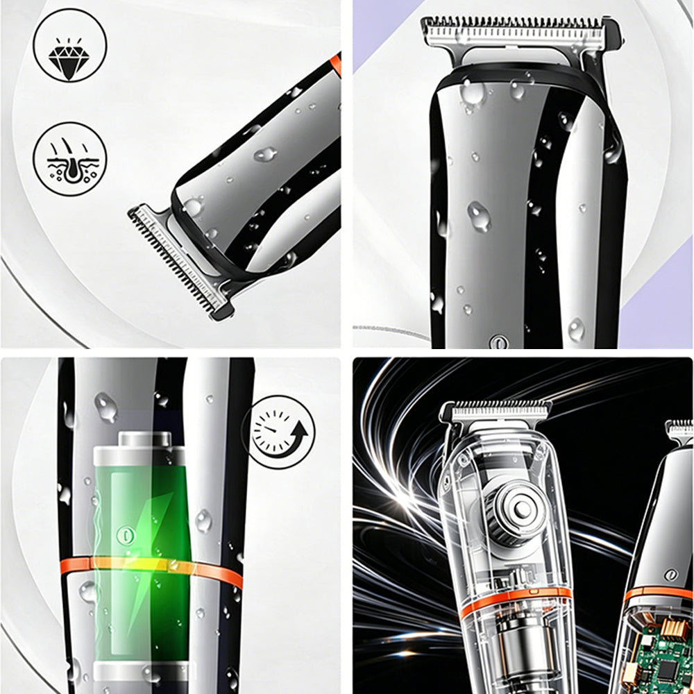 6 in 1 Electric Beard Trimmer for Men Nose Hair Mustache Clipper