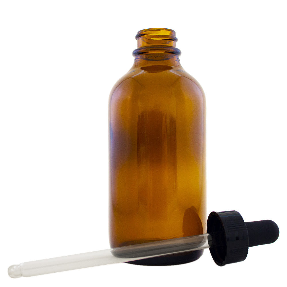 8 Pack Amber Glass Dropper Bottles