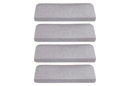 4Pcs Stairs Tread Mat Self-adhesive Cling Non Slip Wear-Resistant Carpet Mat-Gray