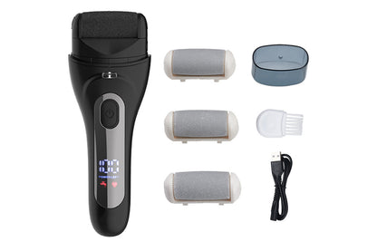 Electric Foot Callus Remover with LED Light Pedicure Tools for Dead Hard Cracked -Black