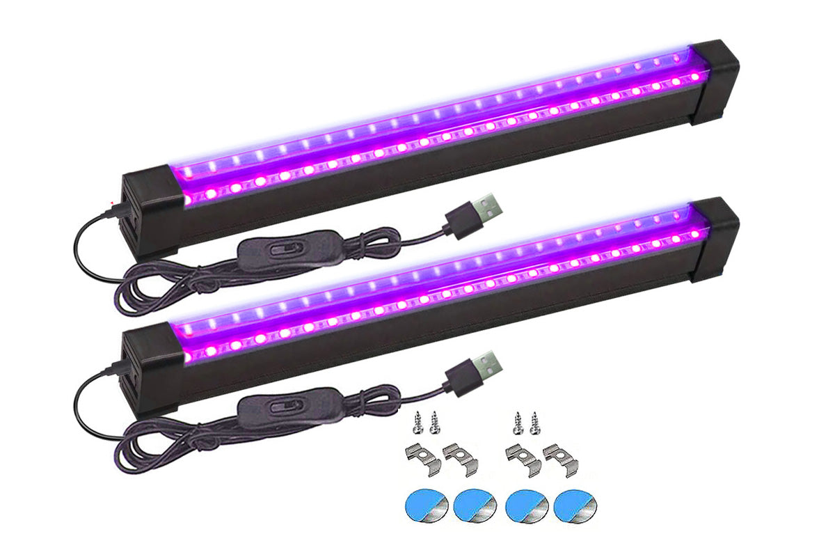 2 Piece Party Glow LED UV Black Light Bar