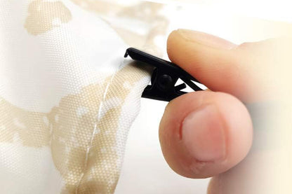 18-Pack Metal Curtain Rings Clips 4.0mm Wire 50mm Inner Diameter-Black