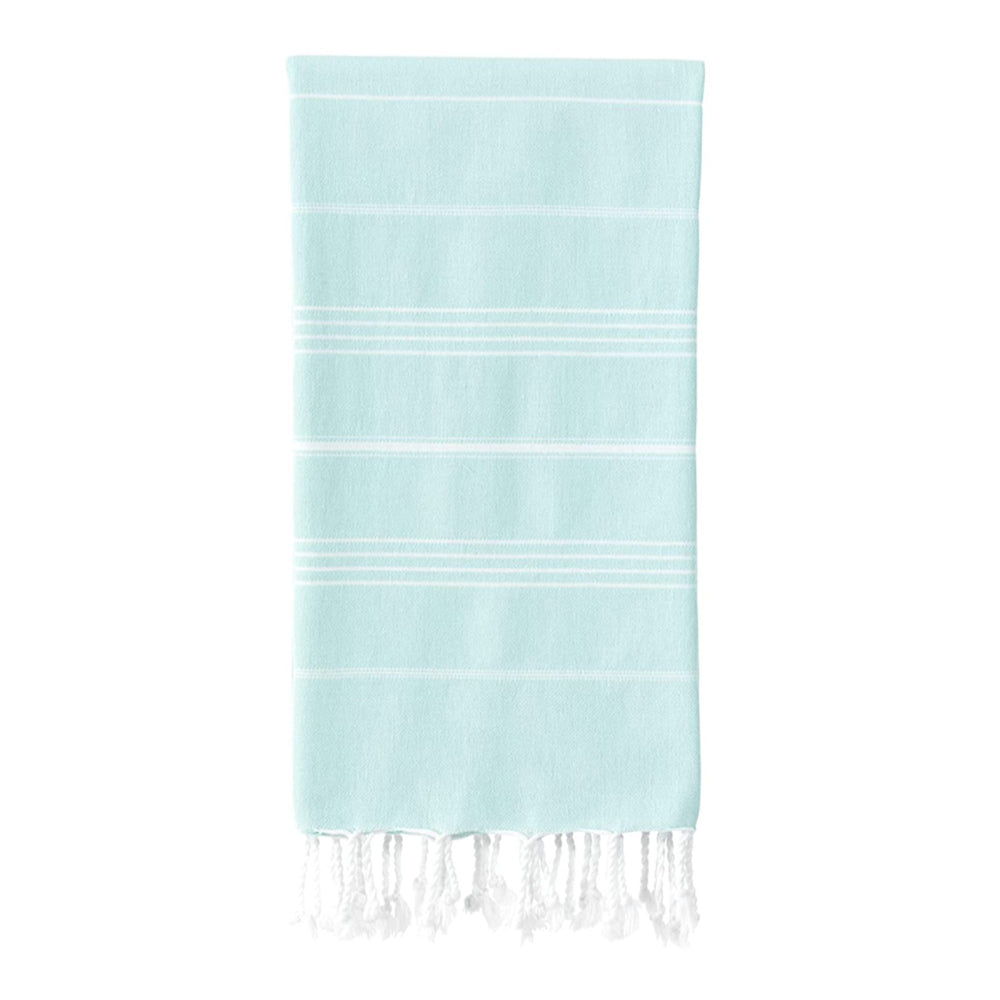Cotton Turkish Beach Towels Quick Dry Towel for Bathing Swimming Travel Light Blue