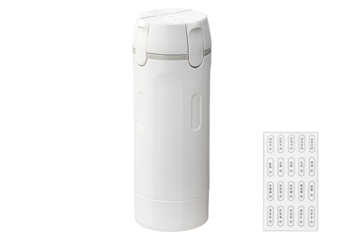 4 in 1 Travel Dispenser with 30ml Travel Bottles - White