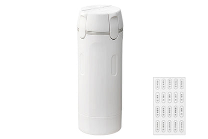 4 in 1 Travel Dispenser with 30ml Travel Bottles - White