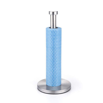 Stainless Steel Countertop Paper Towel Holder - Round Base Flat Top