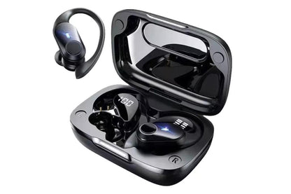 2Pcs 5.3 Bluetooth Headphones Wireless Earbuds 72hrs Playtime Wireless Charging Case Digital Display Sports Ear Buds