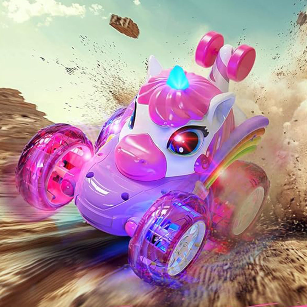 Remote Control 4WD RC Stunt Car 360-degree Rotating with Lights Christmas Gift Style 1