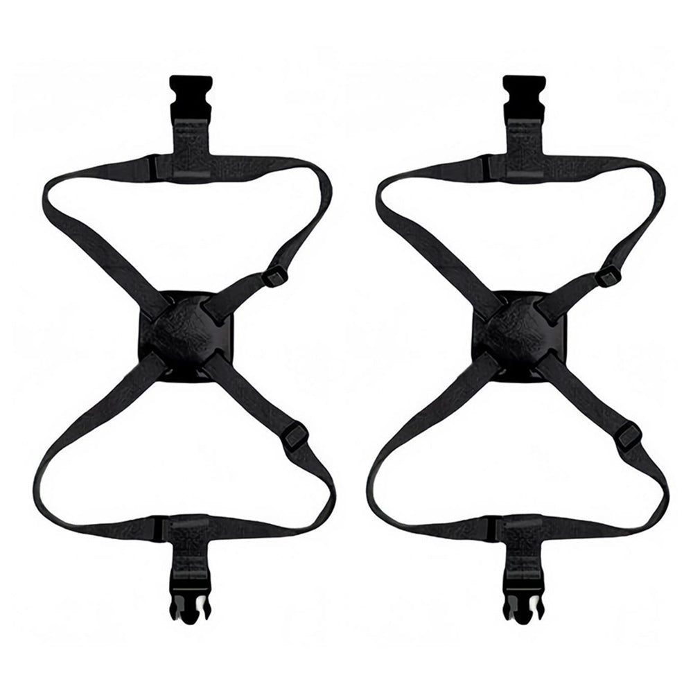 2 Piece Adjustable Elastic Luggage Strap - Black