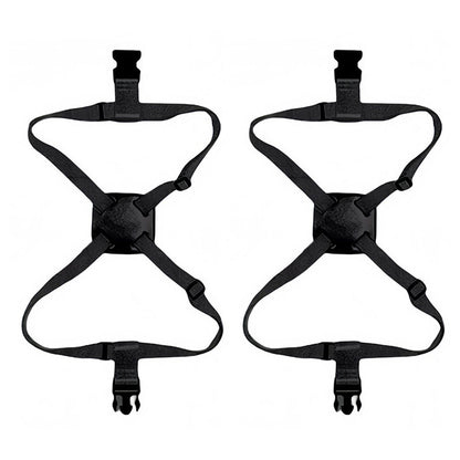 2 Piece Adjustable Elastic Luggage Strap - Black