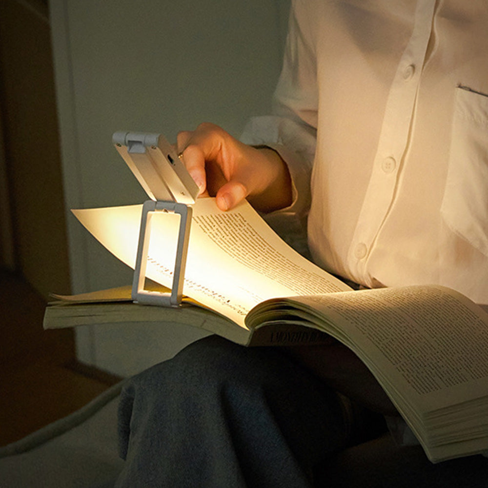 Rechargeable Mini Foldable Clip-On Book Light ââ‚?Desk Reading Lamp