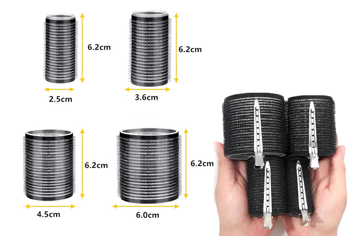 Hair Curlers Set 24Pcs Hair Rollers Self Grip Hair Rollers with 24 Clips