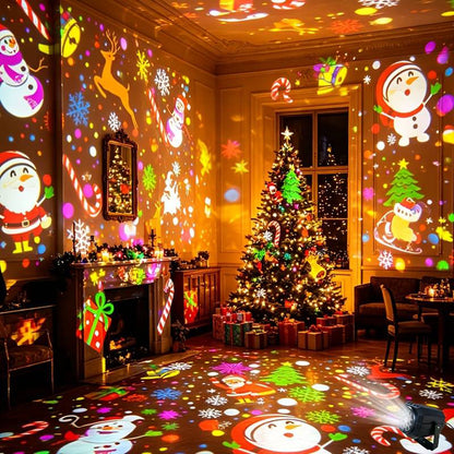 5V USB Christmas Holiday Projector Light for Indoor Outdoor Decor - Santa Claus
