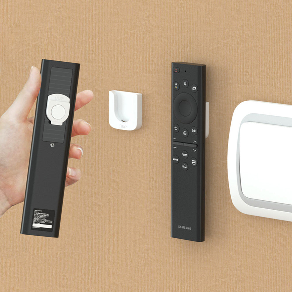 2Pcs Wall Mount Remote Control Holder TV Remote Control Caddy White