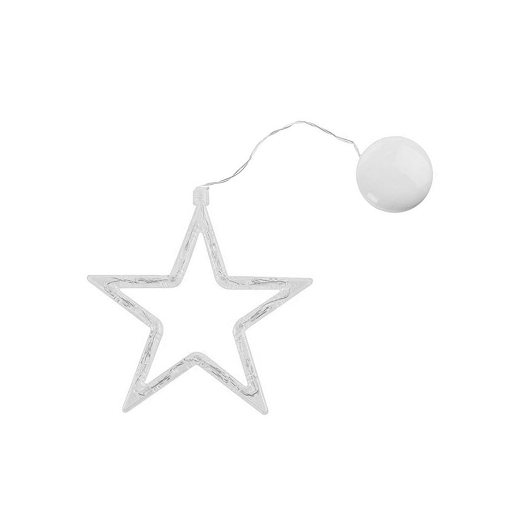 4PCS Christmas String Lights Hanging Window Indoor Outdoor Lights with Suction Cup for Xmas Party Decoration -Star