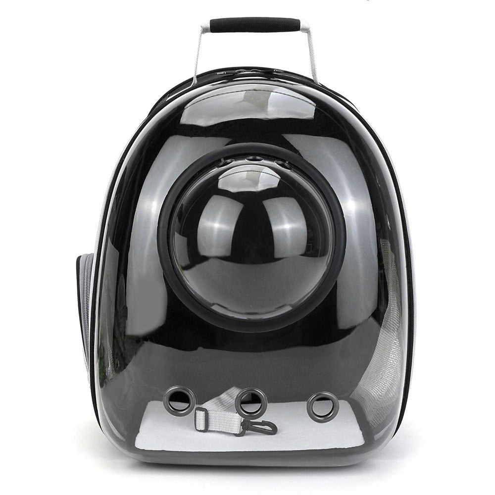 Space Capsule Pet Carrier Backpack with Clear Window - Black