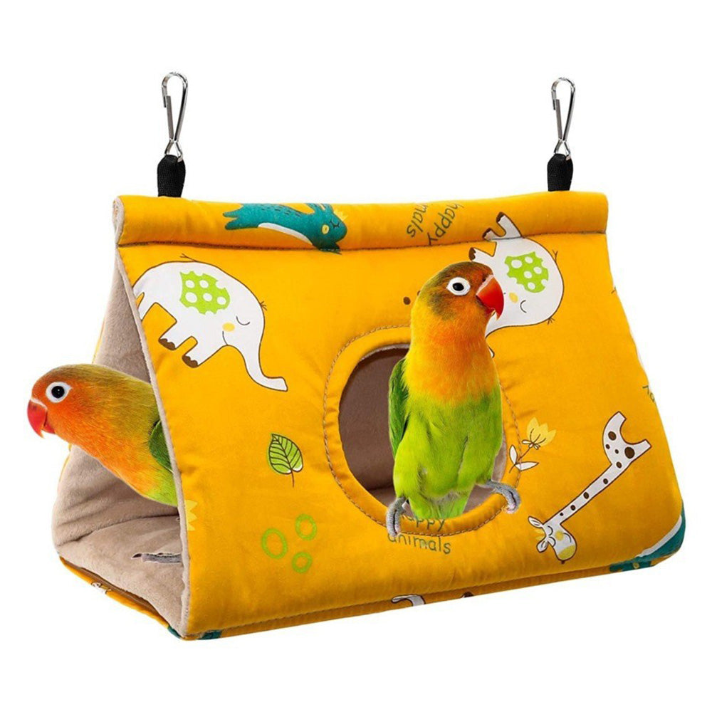 Bird Sleep Nest Cage Hut Pet Hammock Hang Cave Bed for Parrot Budgie Cockatiel
