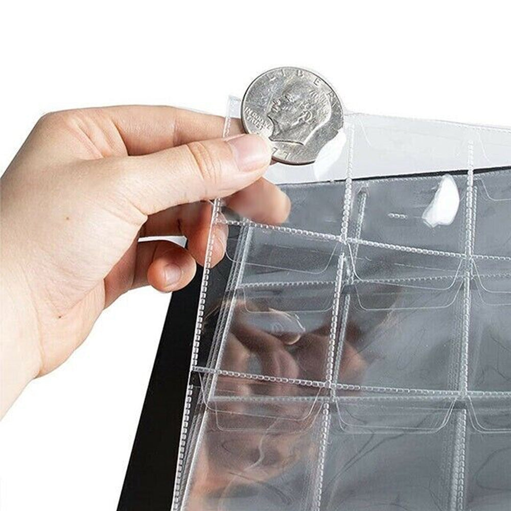 480-Slot Coin Collection Album with Removable Pages Coin Storage Book